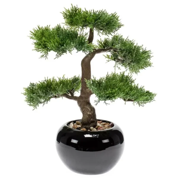 Emerald Artificial Cedar Bonsai Green 34 cm 420003 - Image 2