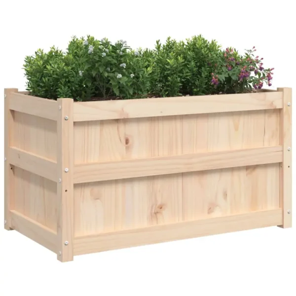 vidaXL Garden Planters 2 pcs Solid Wood Pine - Image 4