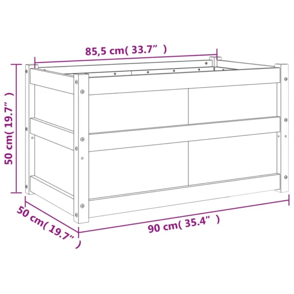 vidaXL Garden Planters 2 pcs Solid Wood Pine - Image 12