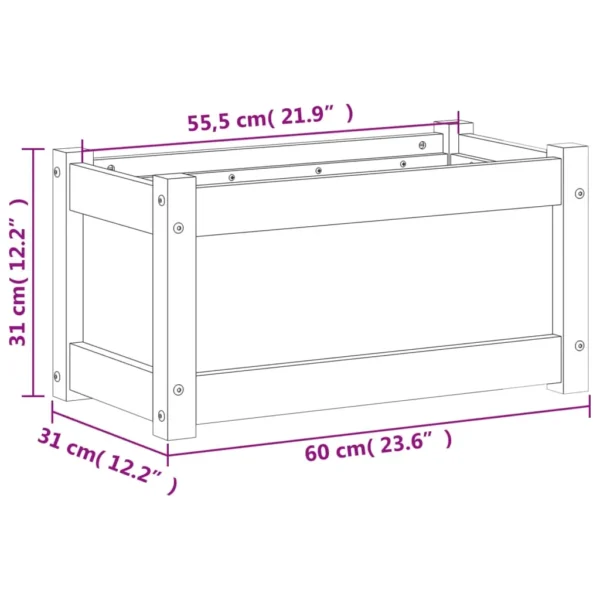 vidaXL Garden Planters 2 pcs Solid Wood Douglas - Image 12