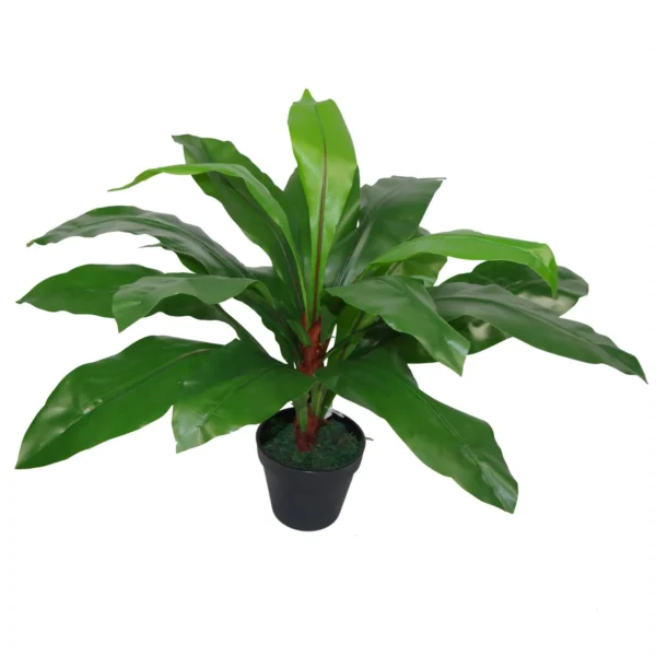 Artificial Bird Nest Fern Plastic weighted pot 60cm Plants - Image 3