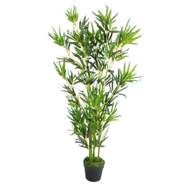 Artificial Bamboo Plant Tree 120cm Fat Leaf Green - Image 6