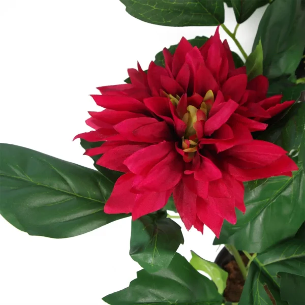 Artificial Dhalia Plant Flowers Plant Red - Image 2