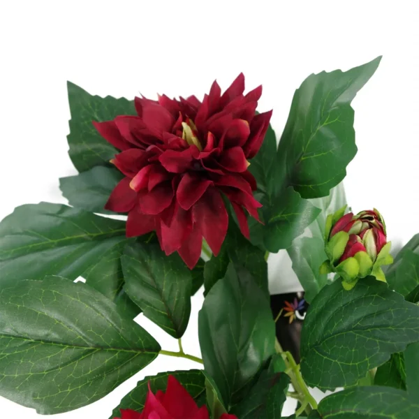 Artificial Dhalia Plant Flowers Plant Red - Image 3