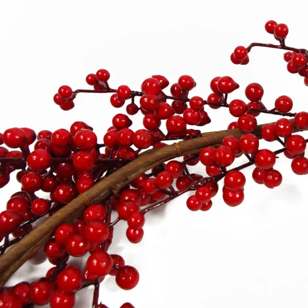 150cm Luxury Christmas Red Berry Floristry Garland - Image 3