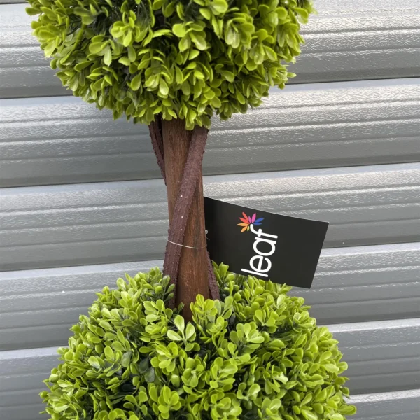 90cm Green Double Ball Topiary Tree - Image 2