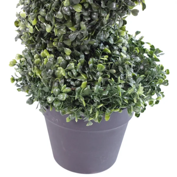 Artificial Boxwood Spiral Trees Topiary - Image 2