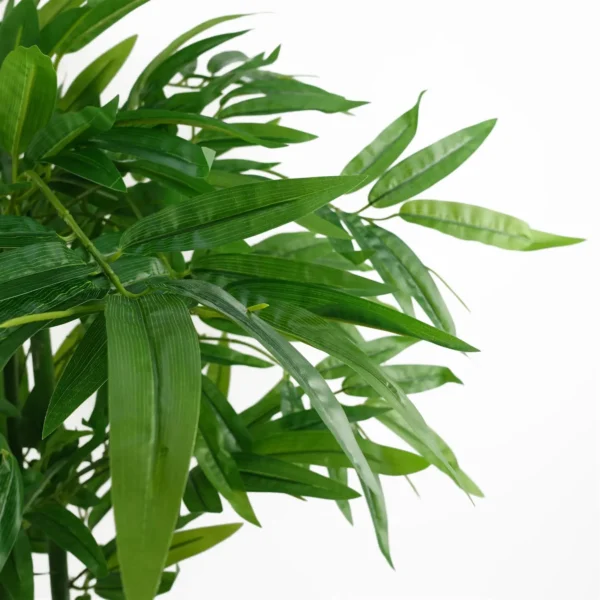 Artificial Bamboo Plants Trees Green 90cm Green Stem Silk Leaves - Image 2