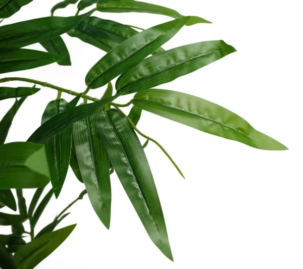 Artificial Bamboo Plants Trees Green 90cm Green Stem Silk Leaves - Image 3