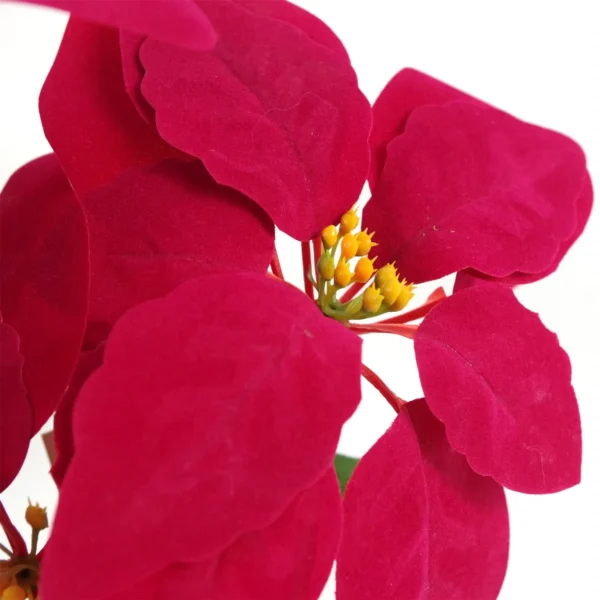 Artificial Christmas Red Poinsettia 40cm Houseplant - Image 4