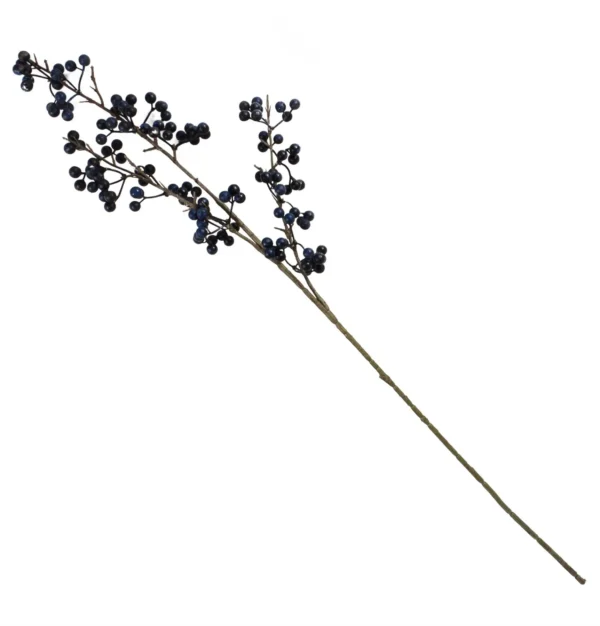 Artificial Blue Christmas Festive Berry Spray 70cm - Image 2