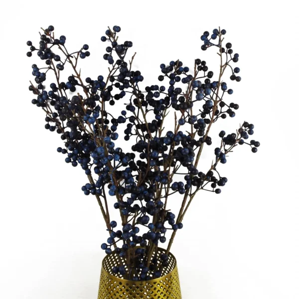 Artificial Blue Christmas Festive Berry Spray 70cm - Image 5