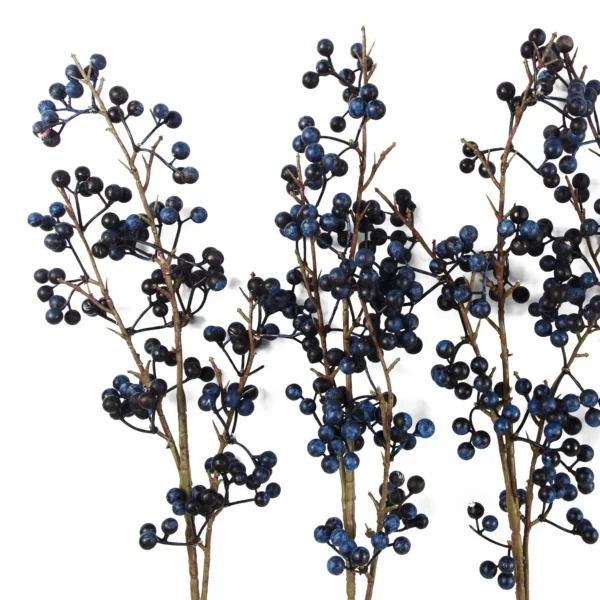 Artificial Blue Christmas Festive Berry Spray 70cm - Image 6