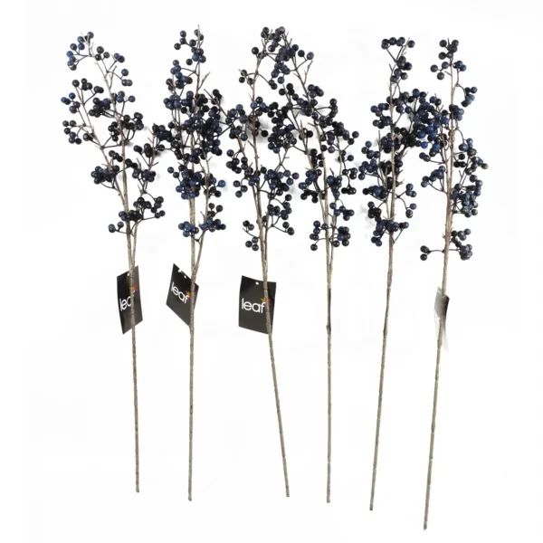 Artificial Blue Christmas Festive Berry Spray 70cm - Image 7