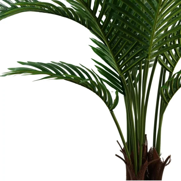 110cm Artificial Areca Palm Tree in Black Pot - Image 5