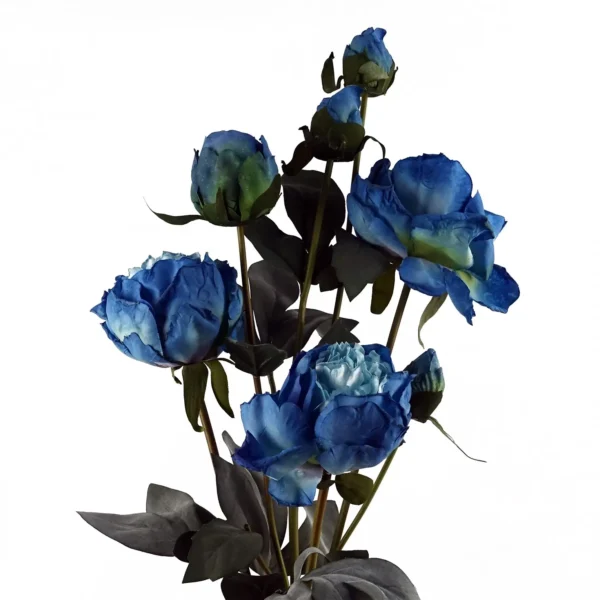 6 x Blue Peony Artificial Flower