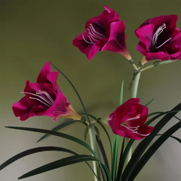 Artificial Amarylis Plant Pink - Image 4