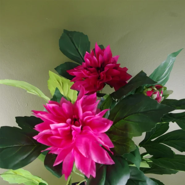 Artificial Dhalia Plant Pink - Image 2