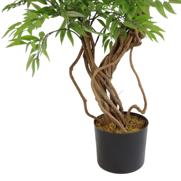 Artificial Ficus Tree Green Silver 140cm Japanese Fruticosa Plant - Image 4