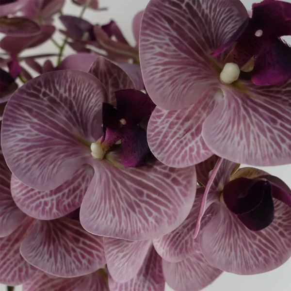 Artificial Flowers Phalaenopsis Orchid Purple Stem 100cm - Image 2