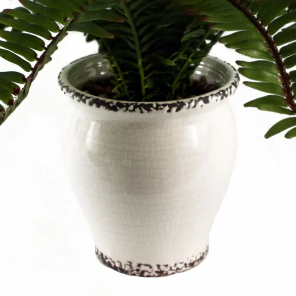 Artificial Fern Bush in Decorative Planter - Image 2