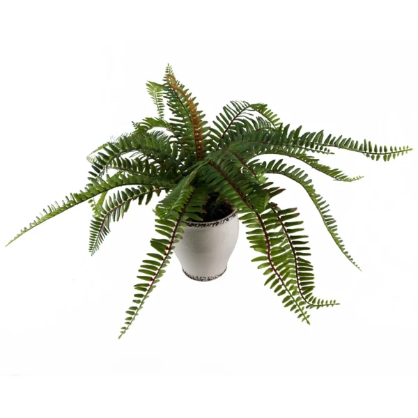 Artificial Fern Bush in Decorative Planter - Image 5