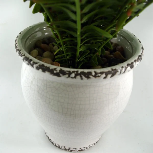 Artificial Fern Bush in Decorative Planter - Image 6