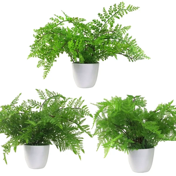 Artificial Ferns Plants Pack 3 x 30cm Botanical Fern 30cm Display