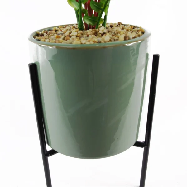 Artificial Fern Ceramic Planter & 40cm - Image 2