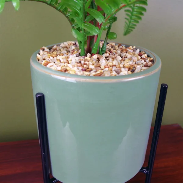 Artificial Fern Ceramic Planter & 40cm - Image 3