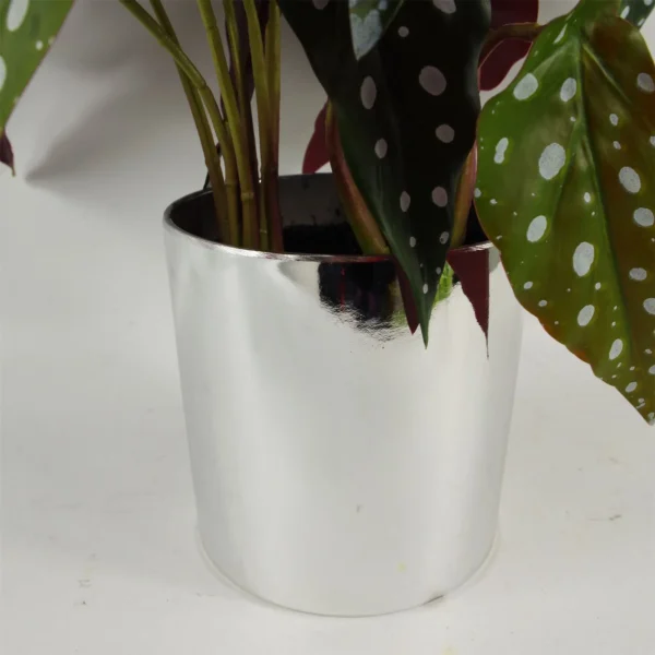 Artificial Foliage Plant Pot 40cm Artificial Begonia Maculata Plant - Image 3