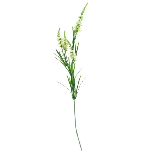 Artificial Flowers White Larkspur Artifical Stem 80cm - Image 2