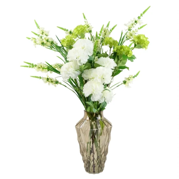 Artificial Flowers White Larkspur Artifical Stem 80cm - Image 3