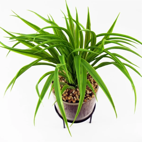 Artificial Grass Planter Ceramic & Metal - Image 2