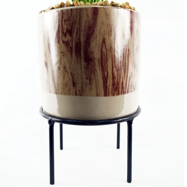 Artificial Grass Planter Ceramic & Metal - Image 6