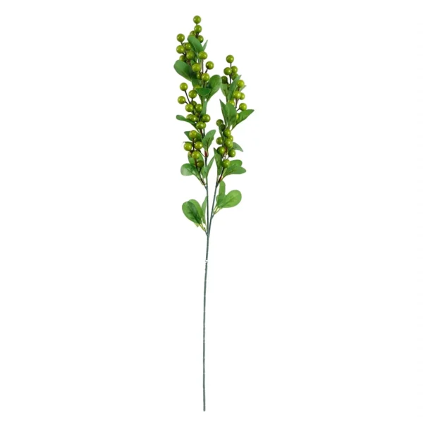 Artificial Foliage Green Berry Spray 70cm - Image 2