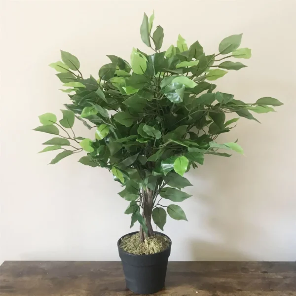 Artificial Ficus Tree Plant Green Mini Bushy Ficus 60cm Plant - Image 3