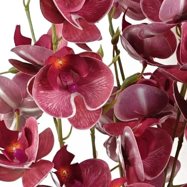 Artificial Flowers Dark Pink Mini Orchid Stem 80cm - Image 3