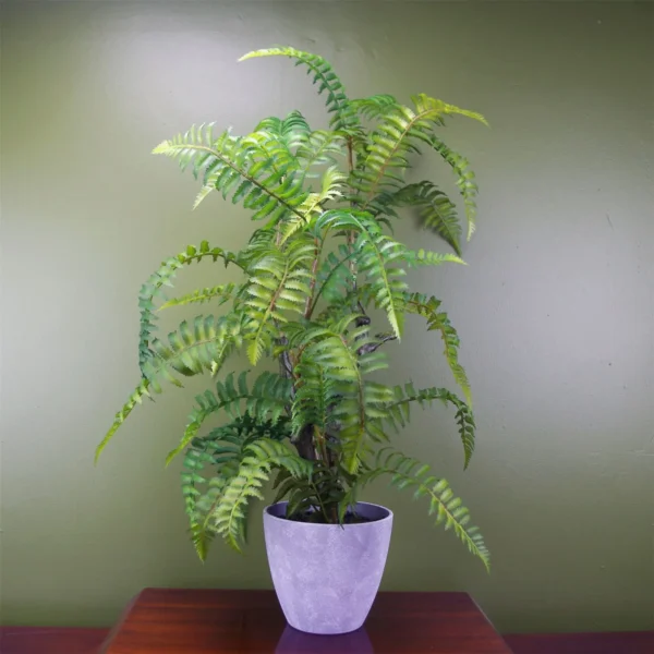 Artificial Fern Tree in Decorative Planter 70cm - Image 4