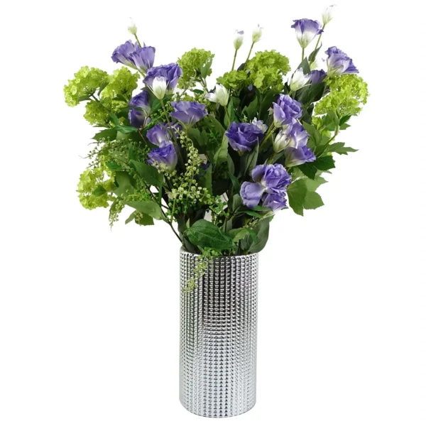 Artificial Flowers Purple Wild Rose Stem - 6 Flowers 80cm - Image 3