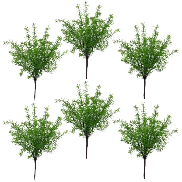 Artificial Fern Plant 45cm Artificial Asparagus Fern Plant Pack x 6