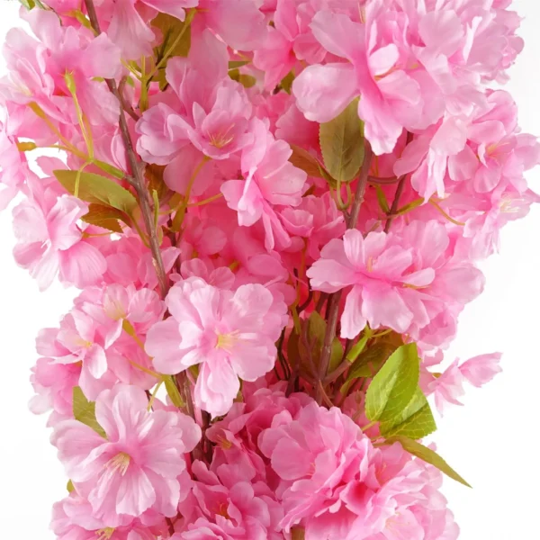 Artificial Flowers Pink Blossom Stem 100cm - Image 3