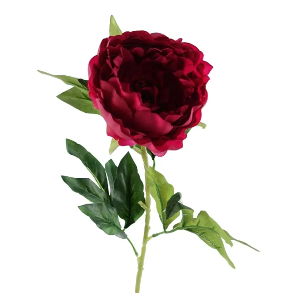 Artificial Flowers Dark Pink Peony Stem 80cm