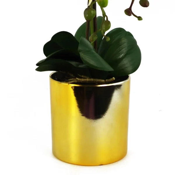 Artificial Orchid Large Purple Gold 52cm - Image 5