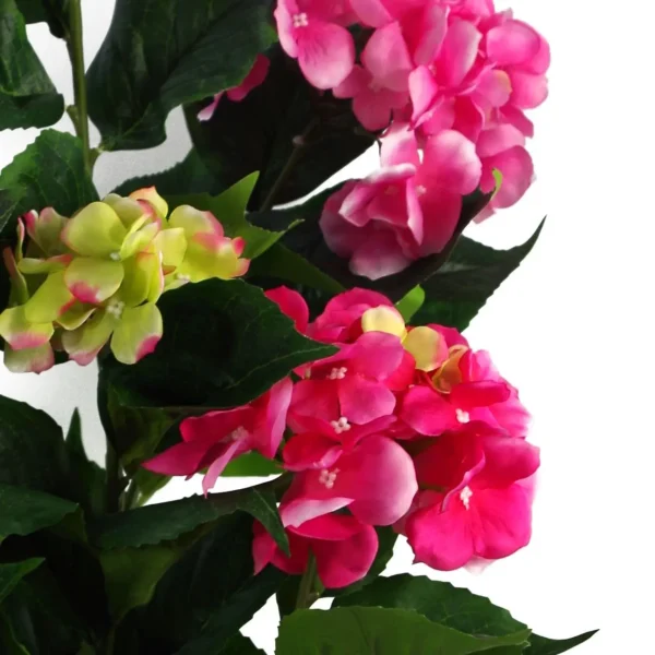 Artificial Large Hydrangea Plant Bush Pink - Image 3