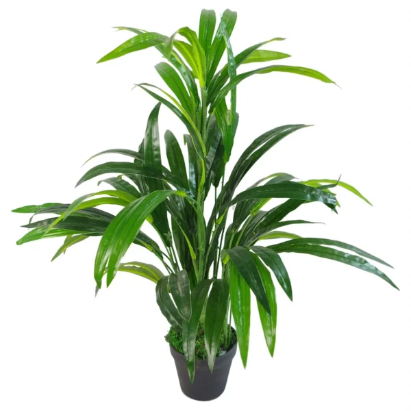 Artificial Plant Bamboo Silver Metal Planter 65cm - Image 3