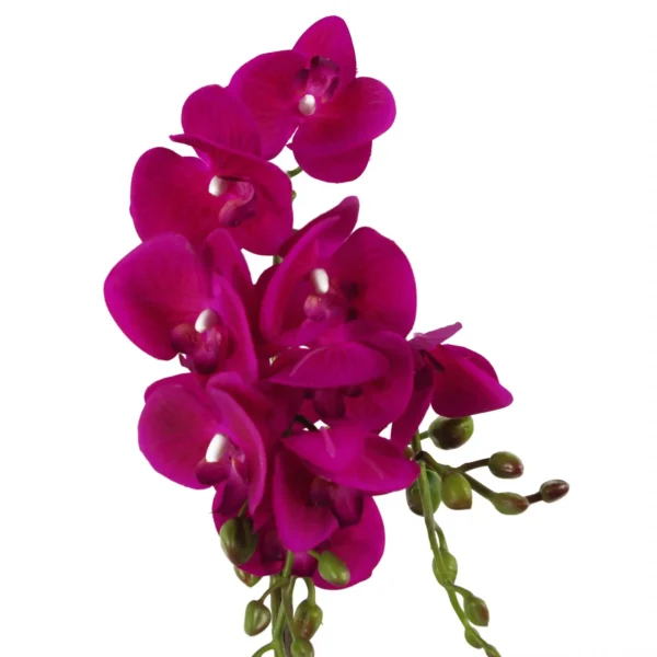 Artificial Orchid Plant Dark Pink Gold Pot 54cm - Image 2