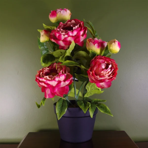 Artificial Peony Plant Pink - Image 4