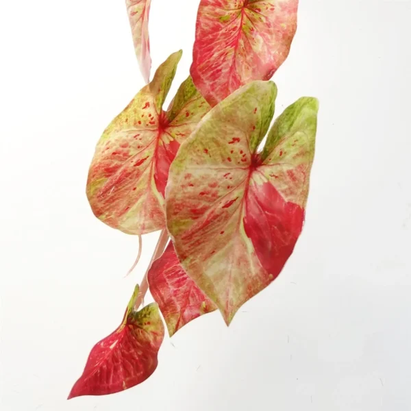 Artificial Hanging Plant Pink Splash Caladium - Image 5