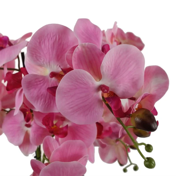 Artificial Orchid with Glass Planter - Pink - Image 3